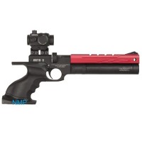 Reximex Mito regulated PCP air pistol BLACK, RED slide with removeable synthetic shoulder stock .22 calibre 7 shot